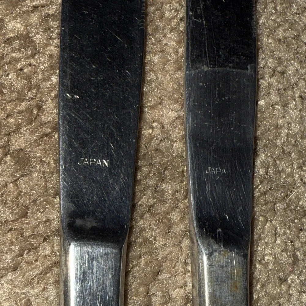 Vintage 70's Interpur FLORENZ Stainless 5 Knives Mid Century Modern